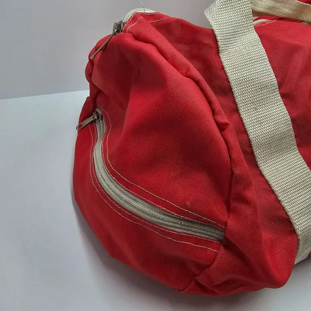 VTG St Louis Cardinals Duffel Bag Canvas Barrel Gym Travel Red MLB Baseball